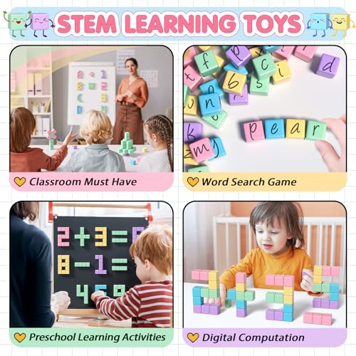 32pcs Magnetic Blocks Building Cubes for Kids (32 Count)