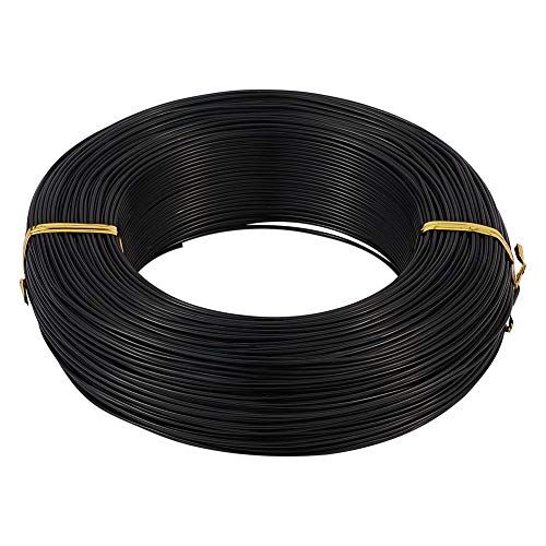 459 Feet 17 Gauge Aluminum Wire Black Bendable Metal Craft Wire for Beading Jewelry Craft Making