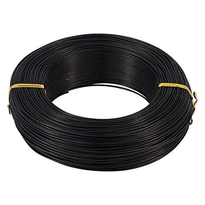 459 Feet 17 Gauge Aluminum Wire Black Bendable Metal Craft Wire for Beading Jewelry Craft Making