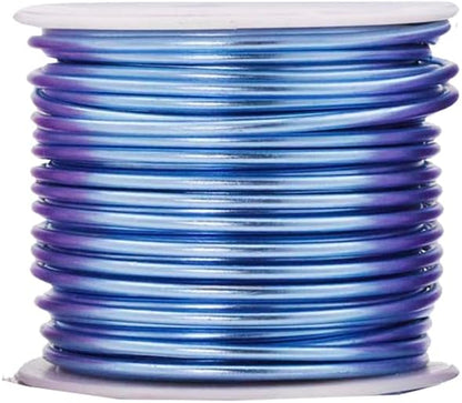 Mandala Crafts 12 Gauge Anodized Aluminum Craft Wire for Jewelry Making - 276 FT Colored Flexible Silver Lavender Purple Pink Ice Blue Turquoise Wire - Bendable for Bonsai Armature Crafting Sculpting - Crafty Corner