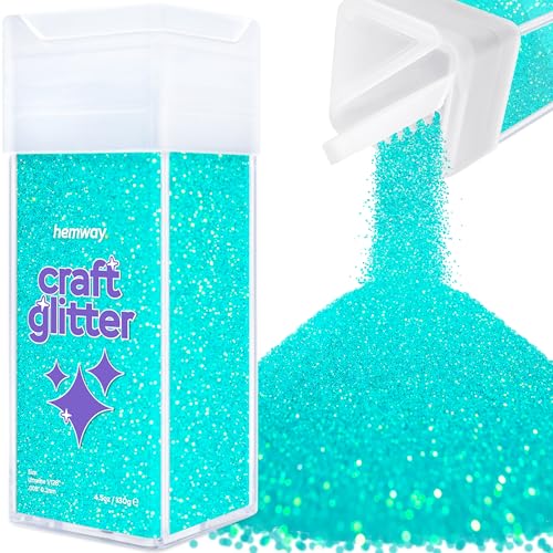 Craft Glitter Shaker Fluorescent Blue 130g Ultrafine (4.6 Ounce)