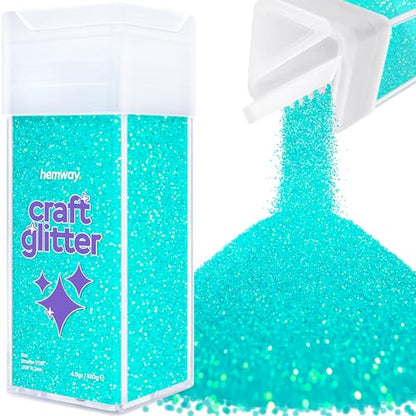 Craft Glitter Shaker Fluorescent Blue 130g Ultrafine (4.6 Ounce)