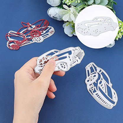 Racing Car Cutting Dies for Card Making Roadster Cut Die for DIY Scrapbooking Journal Embossing Paper Craft Decor (3 Count)