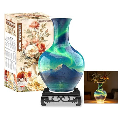3D Puzzle Vase for Adults with 164 Plastic Pieces (164 Count)