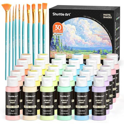 40 Pack Pastel Acrylic Paint Set (60 Fl Oz)
