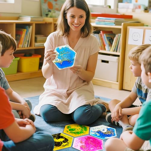 Squishy Liquid Sensory Tiles for Kids (6 Count)