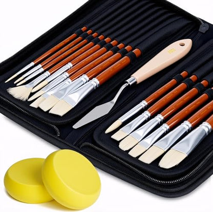 Paint Brush Set 15 pc with Pop (15 Count)