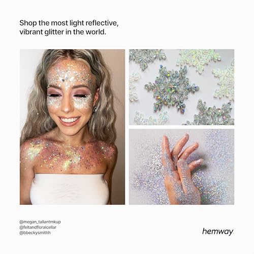 Resin Glitter Silver Holographic 100g Chunky (3.5274 Ounce)