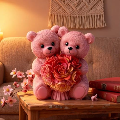 3D Bear Silicone Mold with Flower