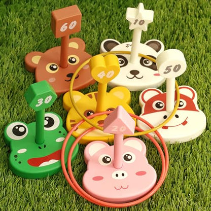 Animal Ring Toss Game Toy Set Kid Yard Outdoor Party Camp Toddler Ages 3 (42 Count)