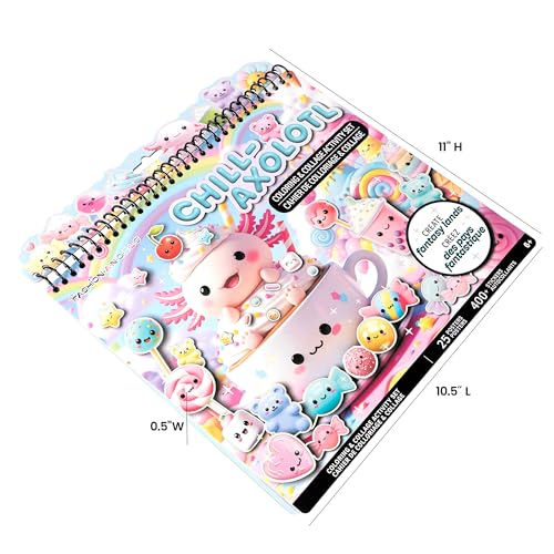 Chill Axolotl Coloring & Collage Activity Set