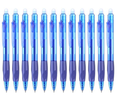 Erasable Pens Click Fine Point 0.7 mm Retractable Erasable Gel Pens for Completing Sudoku and Crossword Puzzles 12 Pack (12 Count)