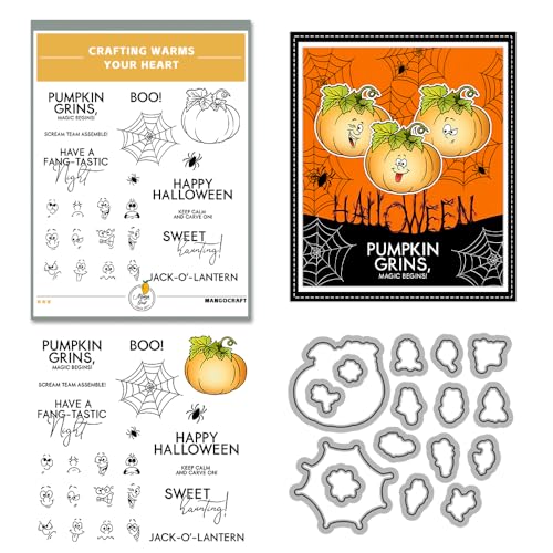 Halloween Clear Silicone stampReusable Stamp with Pumpkins
