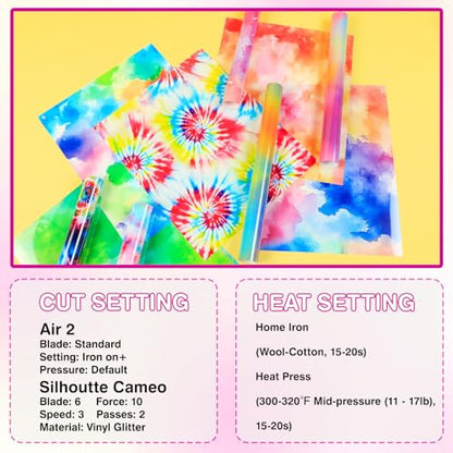 Tie Dye HTV Heat Transfer Vinyl (11 Count)