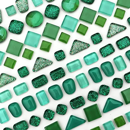 Assorted Green Irregular Crystal Mosaic Tiles (9 Ounce)