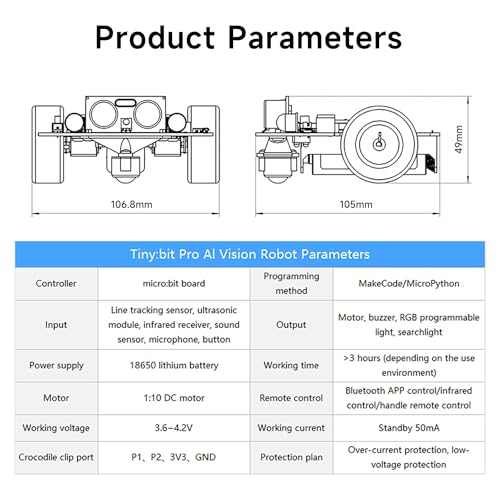 Microbit V2 Robot Intelligent Obstacle Avoidance Follow Makecode Graphical Programming Python Programming（with Microbit V2） Pre