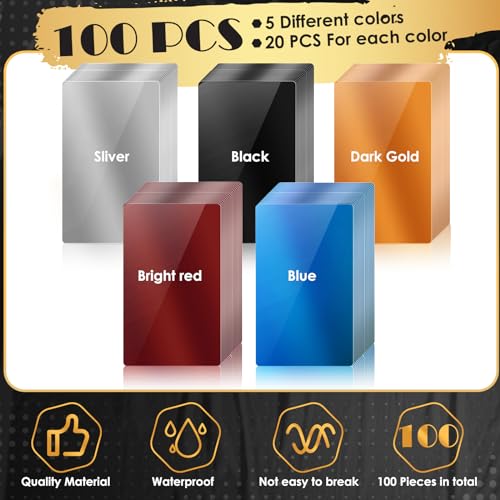 100 Pcs Metal Business Cards Aluminum Laser Engraving Blanks