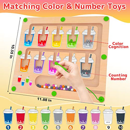 Magnetic Color and Number Maze