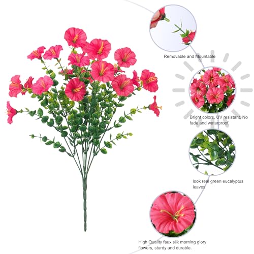 Fake Plants Artificial Flowers for Outdoor Outside Decor (12 Count)