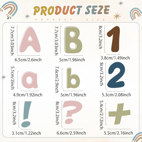 221 Pcs Boho Bulletin Board Letters for Classroom Wall (221 Count)