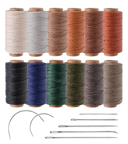 12 Classic Colors Round Waxed Thread (12 Color)