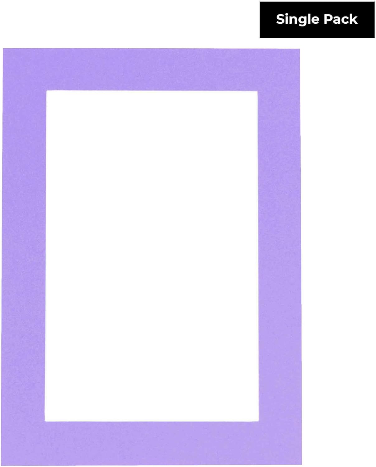 8.5x11 Mat Bevel Cut for 7x9 Photos - Acid Free Light Purple Precut Matboard With Backing Board and Crystal Clear, Self Seal Photo Mat Bag - For Pictures, Photos, Framing - 4-ply Thickness
