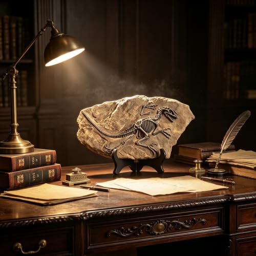 Resin Dinosaur Fossil Statue Model Simulated Skeleton Home Office Display Decorative Craft Box Decoration