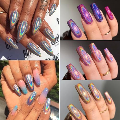 10 Colors Holographic Nail Powder
