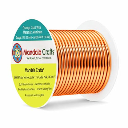 14 Gauge Orange Anodized Aluminum Craft Wire