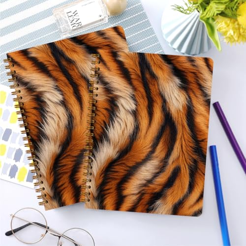 2 PCs Tiger Journaling Notebooks Tiger Print Spiral Notebook (2 Count)