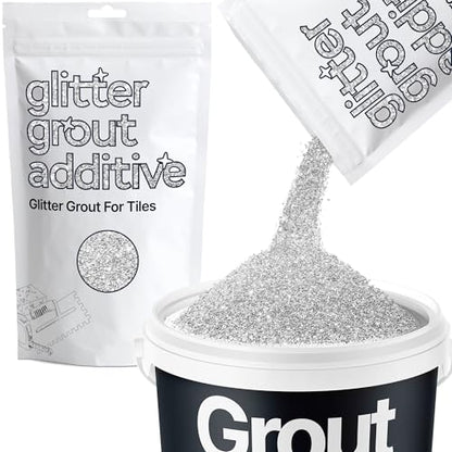 Silver Glitter Grout Additive 100g Metallic Flakes (3.52 Ounce)