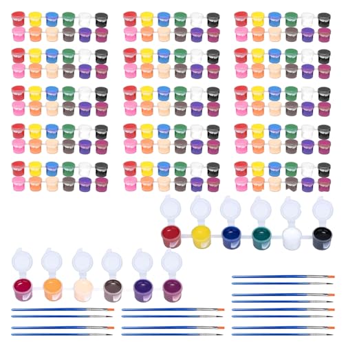 210 Pcs Mini Acrylic Paint Set (22 Fl Oz)