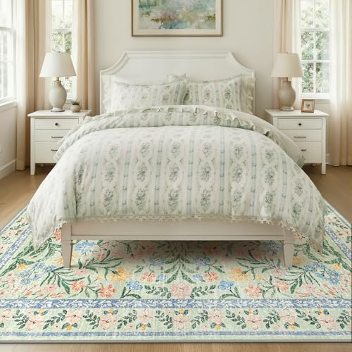 Washable 6x9 Area Rugs for Bedroom (56 Sq Ft)
