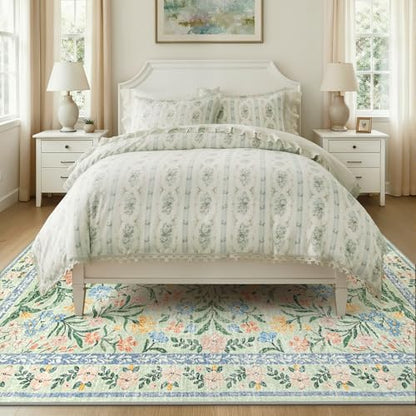 Washable 6x9 Area Rugs for Bedroom (56 Sq Ft)