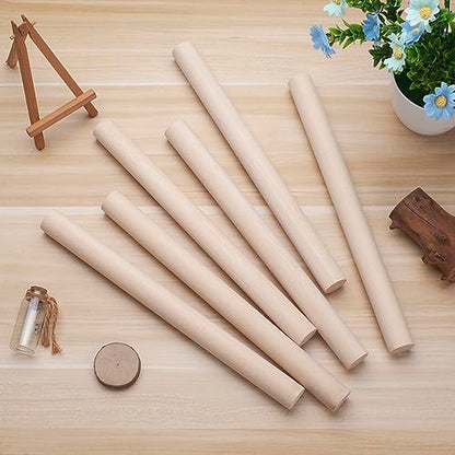 Wooden Dowel Rods Wood Dowels for Crafts (6 Count)