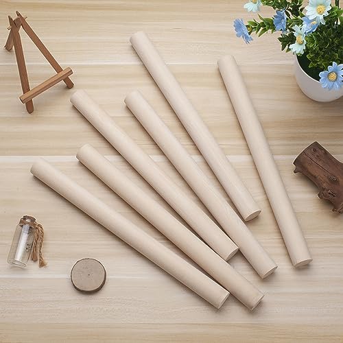 Wooden Dowel Rods Wood Dowels for Crafts (6 Count)