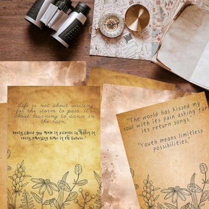 100GSM Vintage Parchment Printer Paper Set (48 Count)