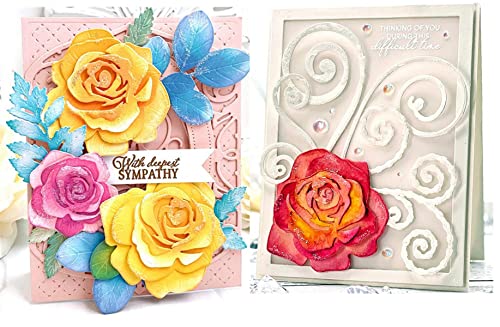 Cutting Dies Metal Stencils Scrapbooking Tools Flowers Lace Frame DIY Embossing Template for Paper Card Making Album Arts Crafts Supplies