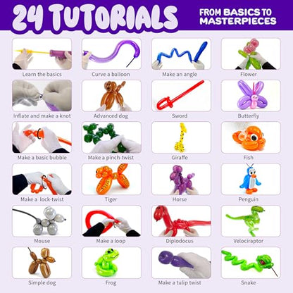 Balloon Animal Twisting Kit with Pump for Kids