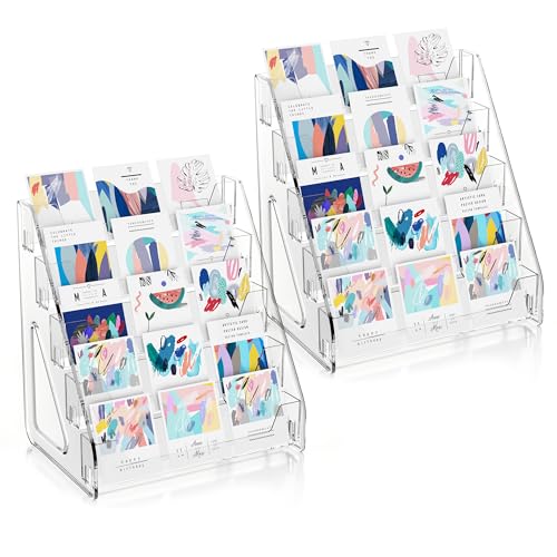 5 Tier Acrylic Card Display Stand (2 Count)
