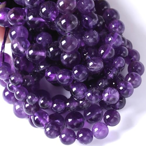 32pcs 12mm AAA Natural Amethyst Beads Crystal Energy Healing Power Stone Beadsfor Jewelry Making DIY Bracelet Necklace Accessories 15"