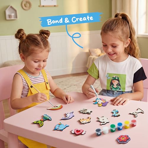 12 pcs Fantasy Wooden Magnets (12 Count)