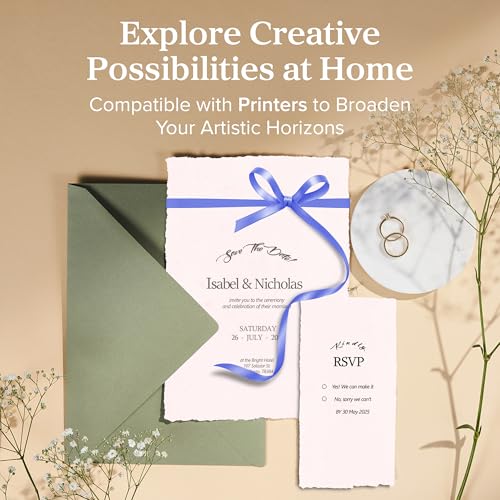 A5 Handmade Deckled Edge Cotton Paper (50 Count)