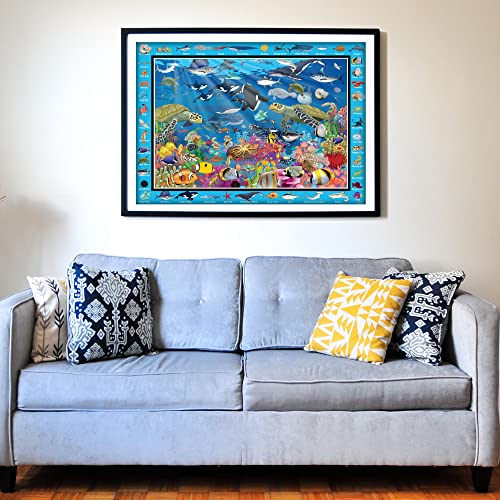 Colorful Ocean Life 500 Pieces with Large Pieces Jigsaw Puzzle for 13+
