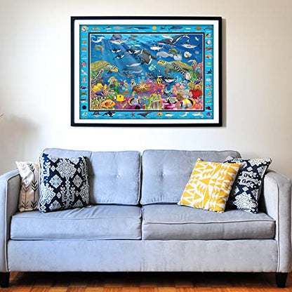 Colorful Ocean Life 500 Pieces with Large Pieces Jigsaw Puzzle for 13+