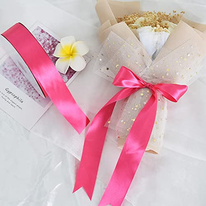 100 Yard Hot Pink Satin Ribbon 1 (300 Foot)