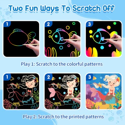 24 Pack Rainbow Scratch Notebook Art Party Favors for Kids