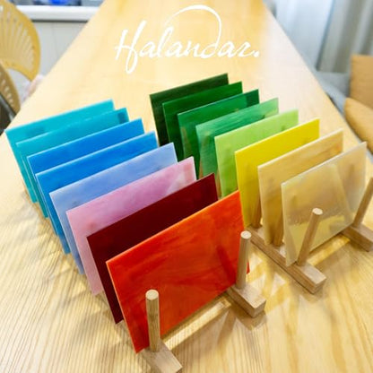 16 Sheets 4x6 in Iridescent Stained Glass Sheets (2.66 Sq Ft)