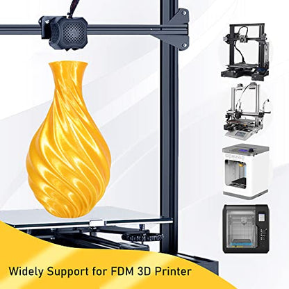 1KG Silk Metalic Shiny Gold PLA 3D Printer Filament (35.27 Ounce)