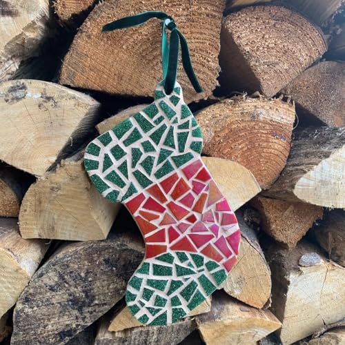 Iridescent Glass Mosaic Tiles for Crafts Bulk (7.05 Ounce)